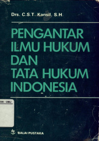 Pengantar Ilmu Hukum dan Tata Hukum Indonesia