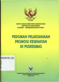 Pedoman Pelaksanaan Promosi Kesehatan di Puskesmas